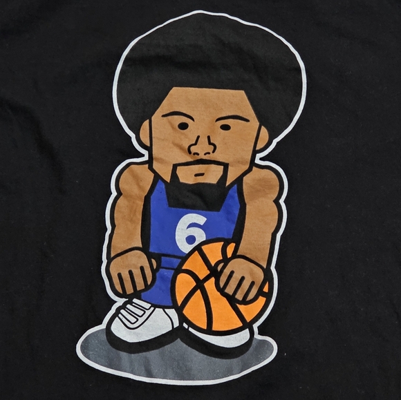 Bitmoji Dr J Julius Erving Caricature Basketball Player Black T-Shirt Men Medium - Picture 2 of 4